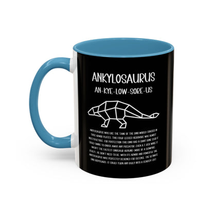 Polygon Ankylosaurus Mug with Detailed White Graphic Amazing Gift for the Dino Lovers in your life