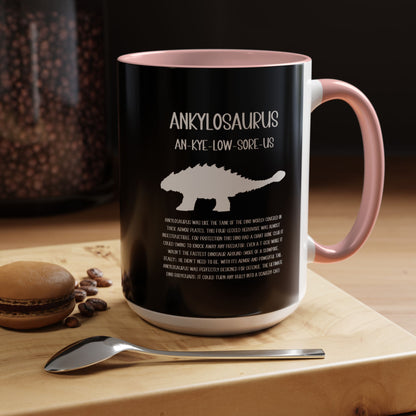 Ankylosaurus Mug with Detailed White Graphic Amazing Gift for the Dino Lovers in your life