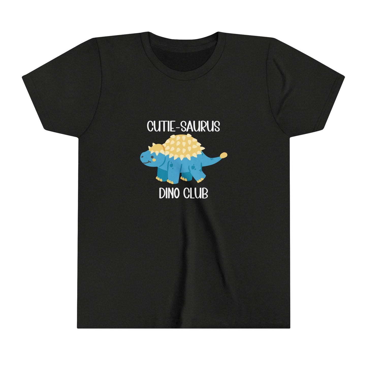 Youth Ankylosaurus Cutie Saurus Dino Club Blue - White Graphic - Unisex Jersey Short Sleeve Tee Super Comfy Dino T-Shirt Gift