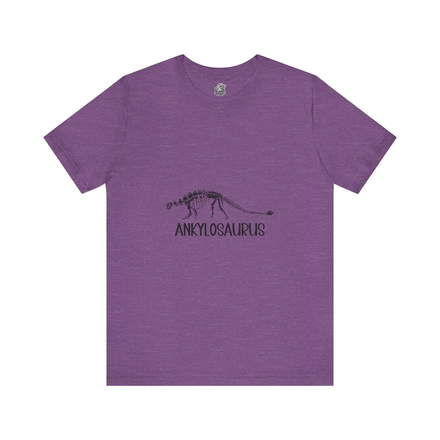 Fossil Ankylosaurus Black Graphic - Unisex Jersey Short Sleeve Tee Super Comfy Dino T-Shirt Gift