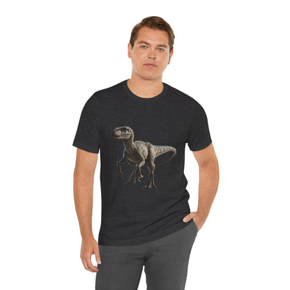 Brown Tone Theatrical Velociraptor - Unisex Jersey Short Sleeve Tee Super Comfy Dino T-Shirt Gift