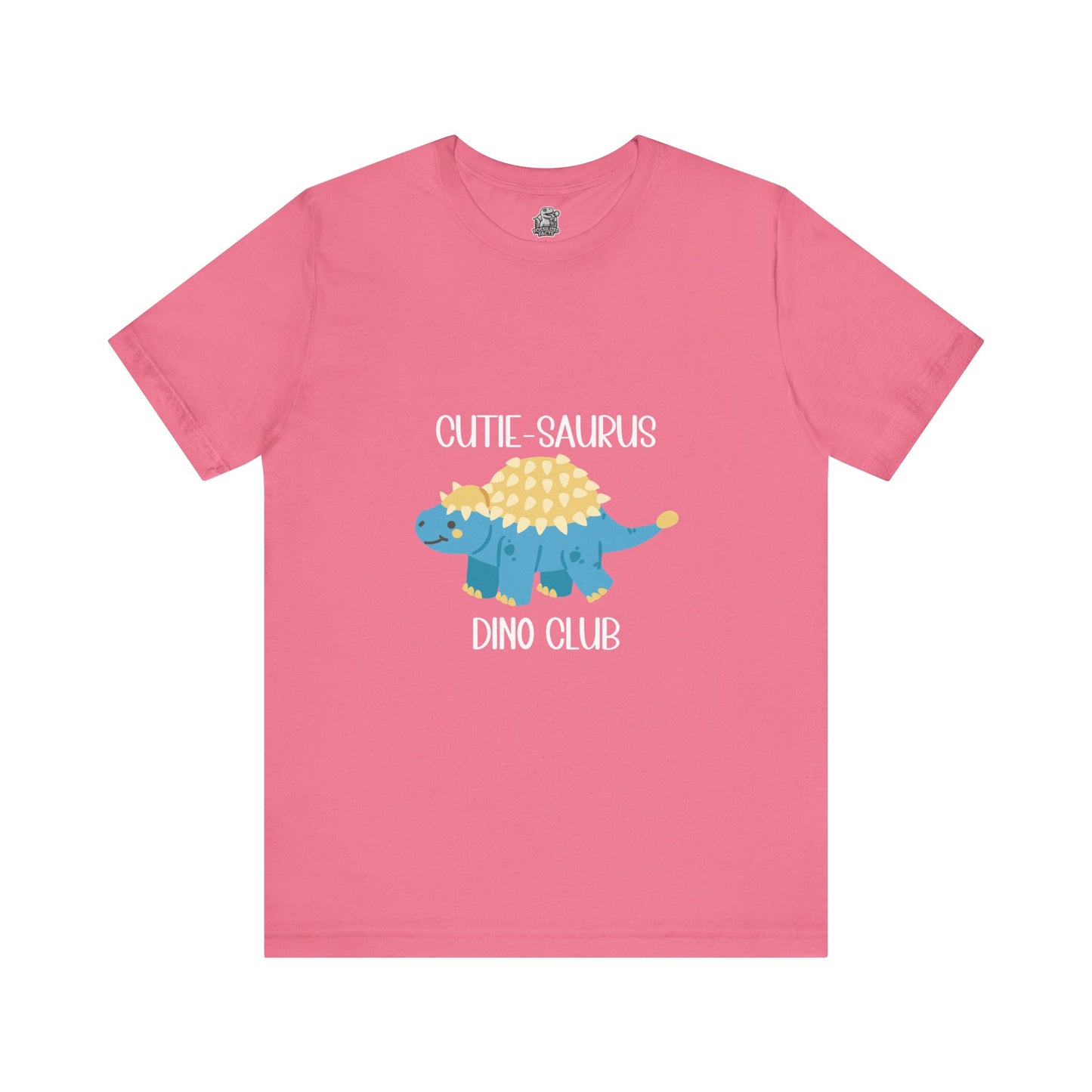 Ankylosaurus Cutie Saurus Dino Club Blue - White Graphic - Unisex Jersey Short Sleeve Tee Super Comfy Dino T-Shirt Gift