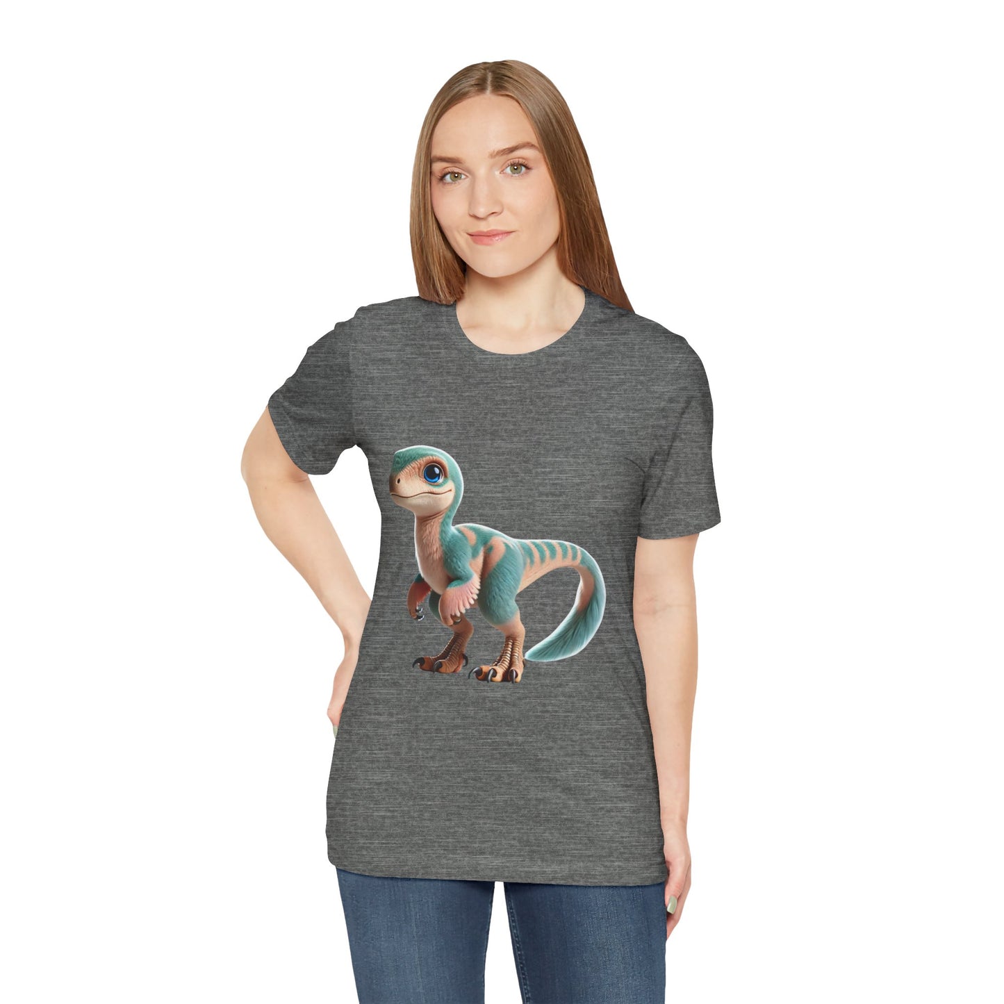 Pastel Velociraptor - Unisex Jersey Short Sleeve Tee Super Comfy Dino T-Shirt Gift