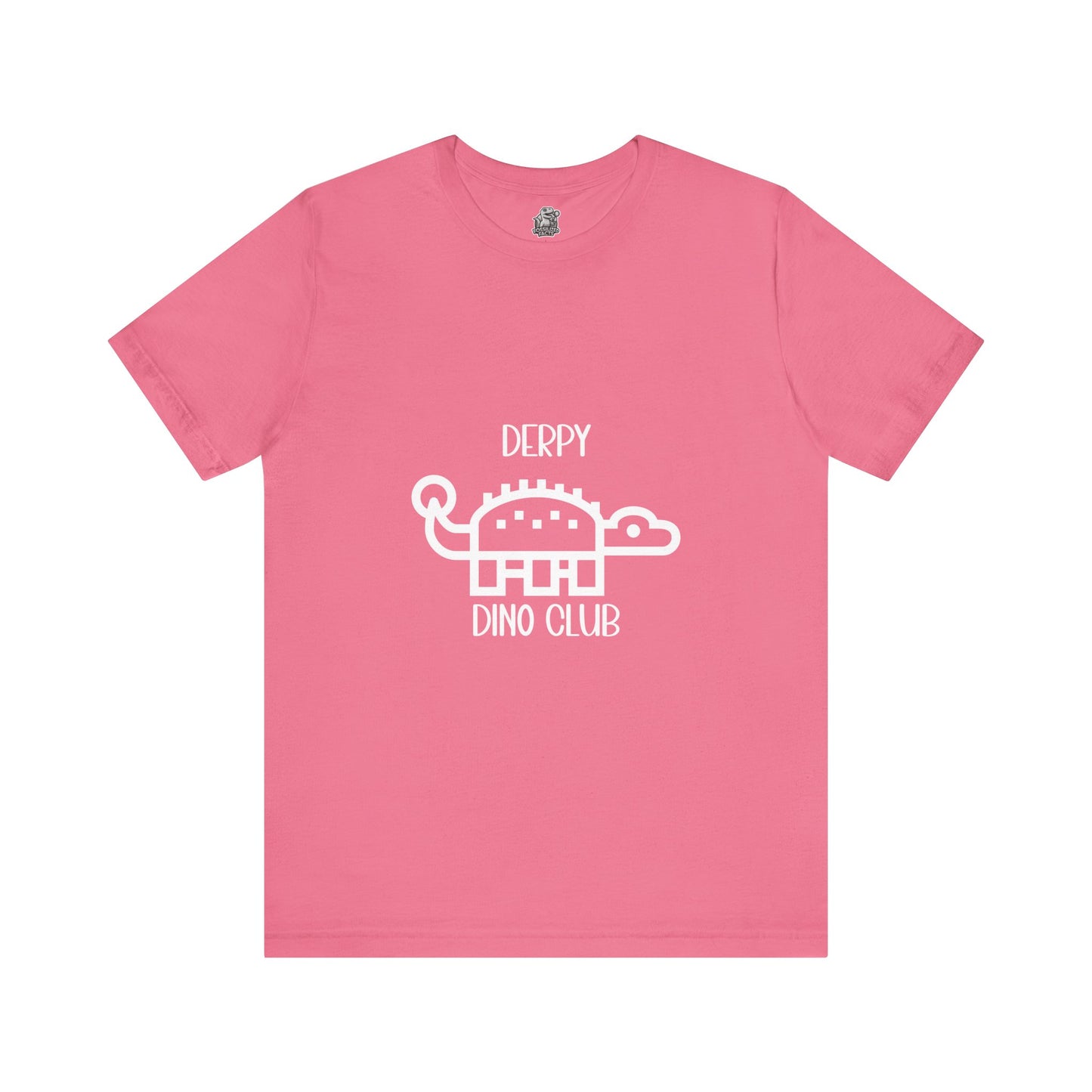 Ankylosaurus Derpy Dino Club White Graphic - Unisex Jersey Short Sleeve Tee Super Comfy Dino T-Shirt Gift