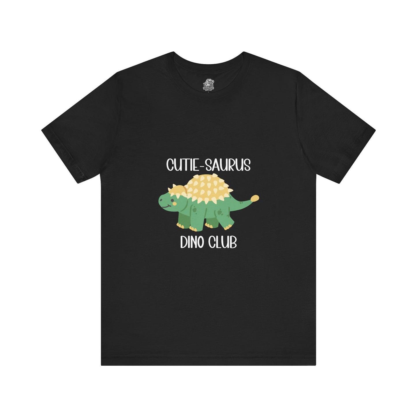 Ankylosaurus Cutie Saurus Dino Club Green - White Graphic - Unisex Jersey Short Sleeve Tee Super Comfy Dino T-Shirt Gift