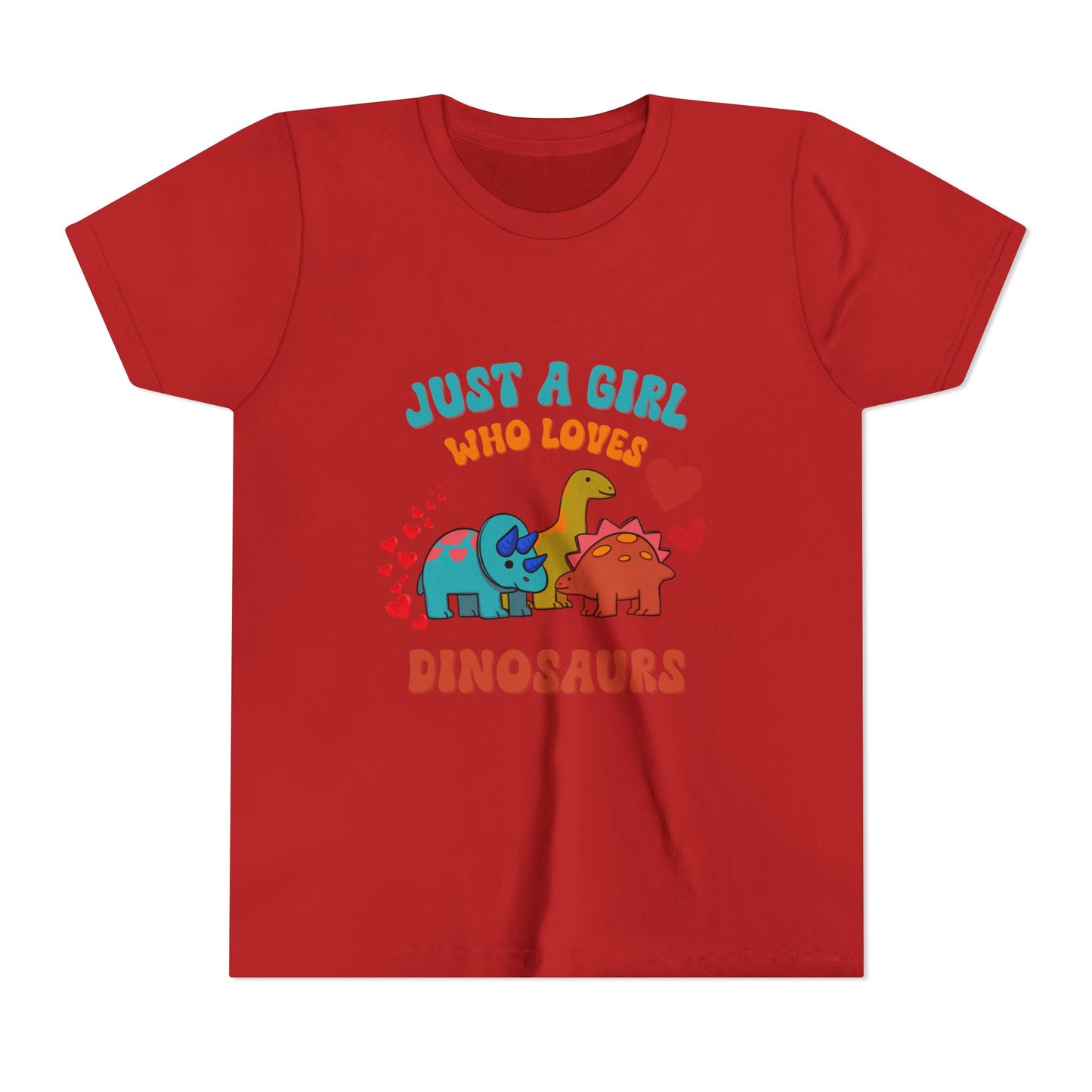 Just a Girl Who Loves Dinosaurs Youth Size T-Shirt Stem Tweens and Teens who Love Dinosaurs Tshirts