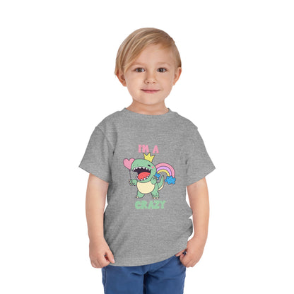 Crazy Cretaceous Cutie Toddler Size T-Shirt for kids who love dinosaurs