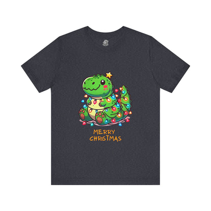 Merry Christmas - Tree Rex Kerry - Unisex Jersey Short Sleeve Tee Super Comfy Dino T-Shirt Gift