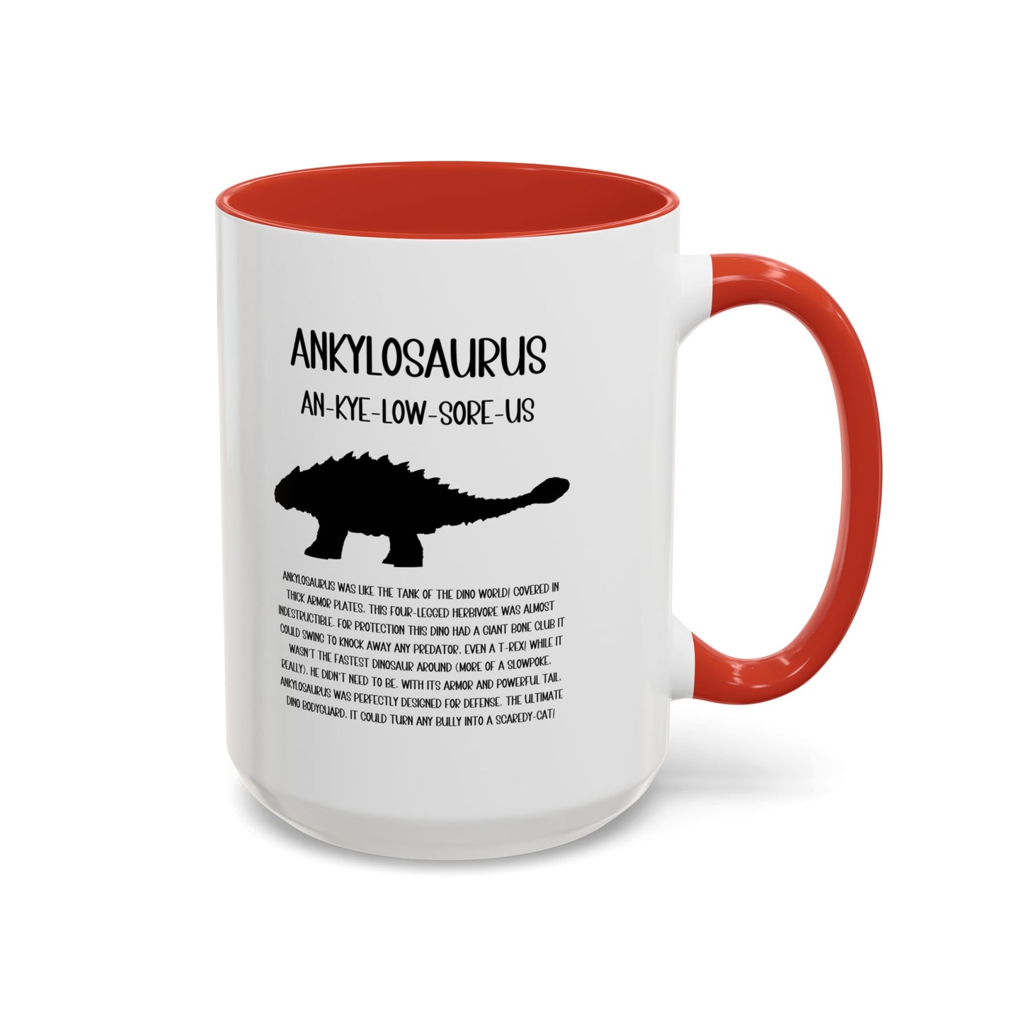 Ankylosaurus Mug with Detailed Black Graphic Amazing Gift for the Dino Lovers in your life