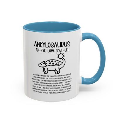 Cute Ankylosaurus Mug with Detailed Black Graphic Amazing Gift for the Dino Lovers in your life