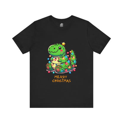 Merry Christmas - Tree Rex Kerry - Unisex Jersey Short Sleeve Tee Super Comfy Dino T-Shirt Gift