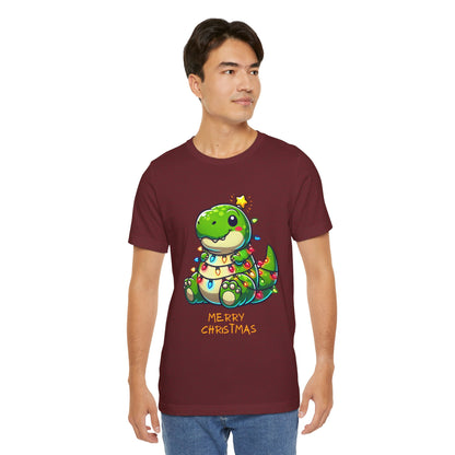 Merry Christmas - Tree Rex Larry- Unisex Jersey Short Sleeve Tee Super Comfy Dino T-Shirt Gift