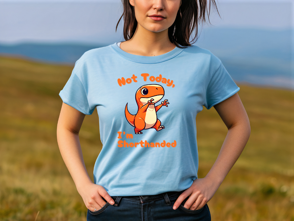 Orange Not Today, Im Shorthanded Womens fit Short Sleeve Tee Stem for Women and Girls who Love Dinosaurs tshirts T-Shirt