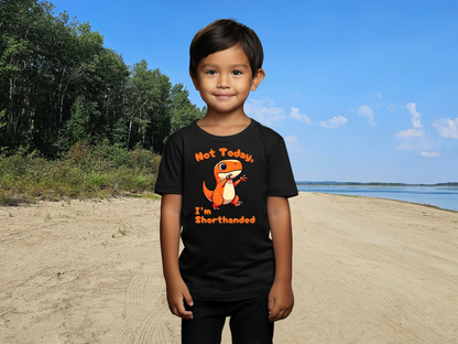 Orange Not Today, Im Shorthanded Youth Size T-Shirt Stem Tweens and Teens who Love Dinosaurs Tshirts
