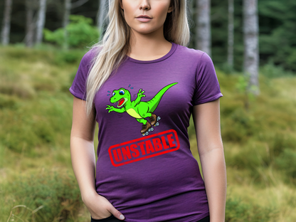 Unstable Raptor Stamp Women's T-Shirt for the Dino loving gal in your life