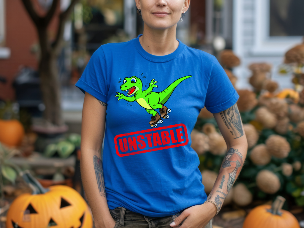 Unstable Raptor Stamp Women's T-Shirt for the Dino loving gal in your life