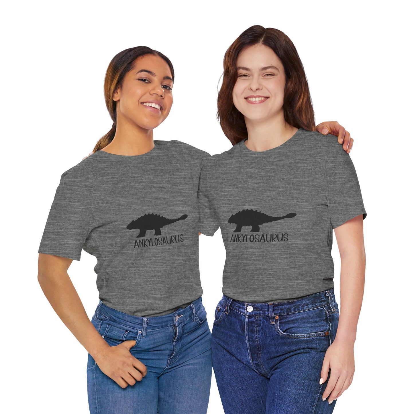 Ankylosaurus Black Text - Unisex Jersey Short Sleeve Tee Super Comfy Dino T-Shirt Gift