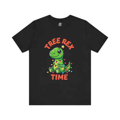 Tree Rex Time Christmas Steve - Unisex Jersey Short Sleeve Tee Super Comfy Dino T-Shirt Gift