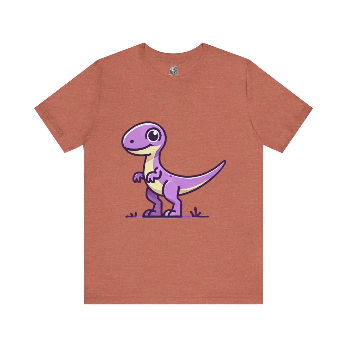 Cute Purple Cartoon Velociraptor - Unisex Jersey Short Sleeve Tee Super Comfy Dino T-Shirt Gift