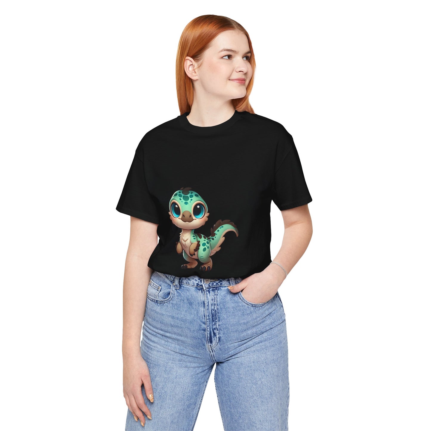 Adorable Baby Velociraptor Tee – Cuteness Overload for Dino Lovers! 🦖💚✨ - Unisex Jersey Short Sleeve Tee Super Comfy Dino T-Shirt Gift