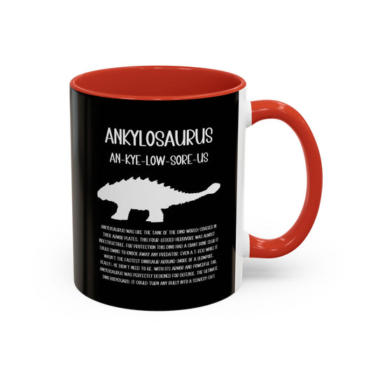 Ankylosaurus Mug with Detailed White Graphic Amazing Gift for the Dino Lovers in your life