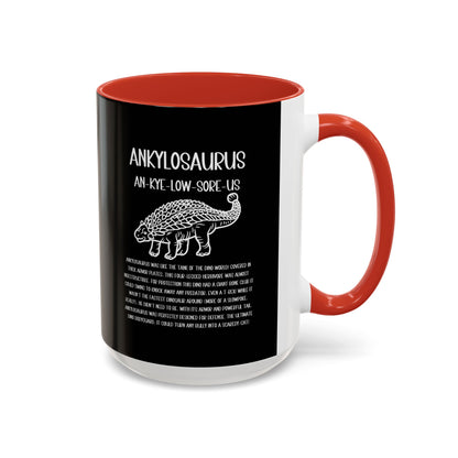 Outlined Ankylosaurus Mug with Detailed White Graphic Amazing Gift for the Dino Lovers in your life