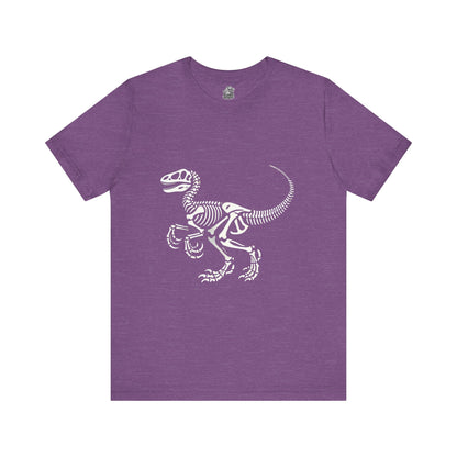 Classic Velociraptor Skeleton Tee – Perfect Fossil Design for Dino Lovers! 🦖💀🦴 - Unisex Jersey Short Sleeve Tee Super Comfy Dino T-Shirt Gift