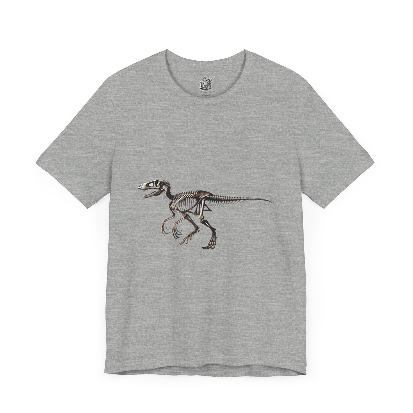 Velociraptor Skeleton Tee – Classic Fossil Design for Dinosaur Enthusiasts! 🦖💀🦴 - Unisex Jersey Short Sleeve Tee Super Comfy Dino T-Shirt Gift