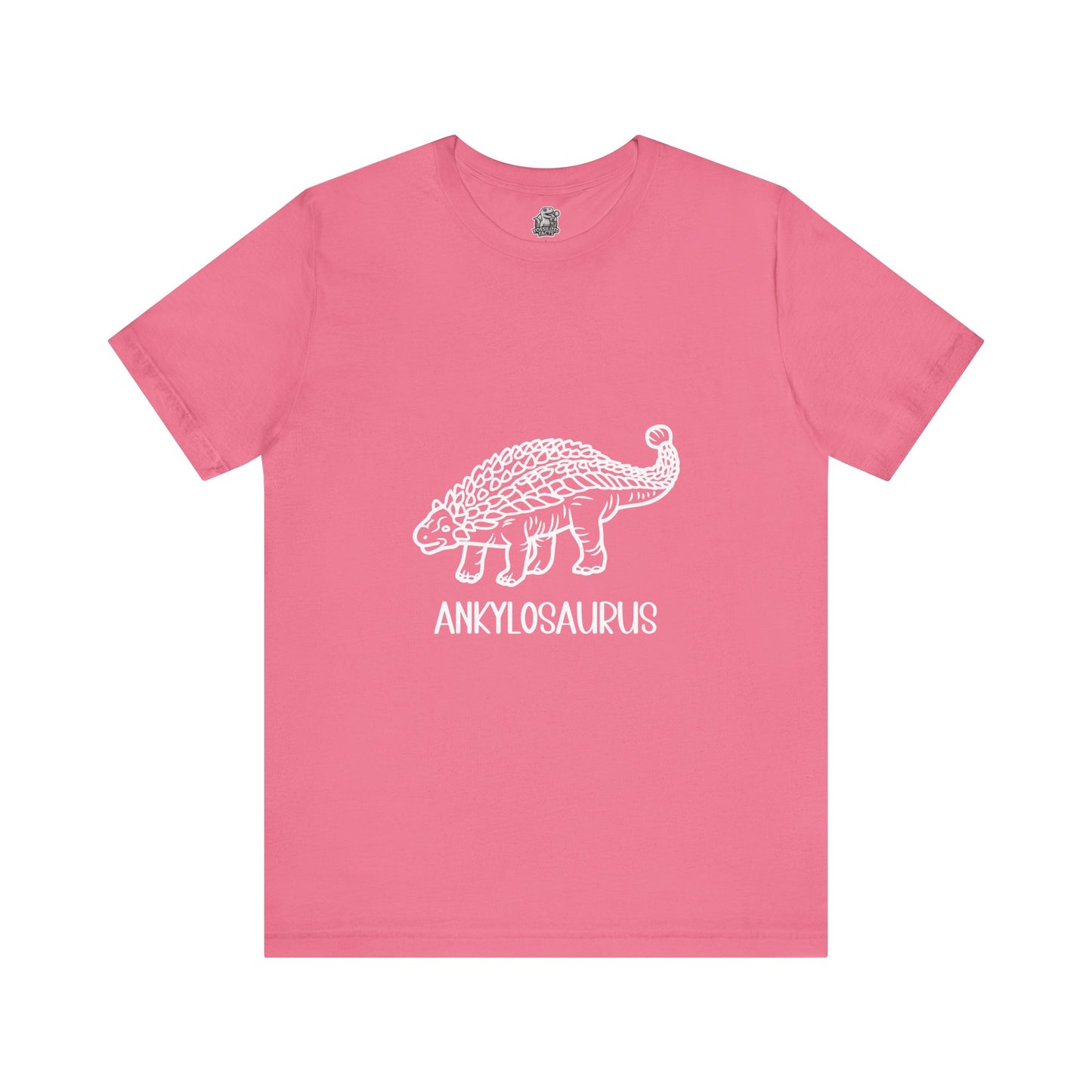 Outlined Ankylosaurus with White Graphics- Unisex Jersey Short Sleeve Tee Super Comfy Dino T-Shirt Gift