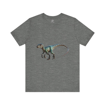 Vibrant Velociraptor Adventure Tee - Unisex Jersey Short Sleeve Tee Super Comfy Dino T-Shirt Gift