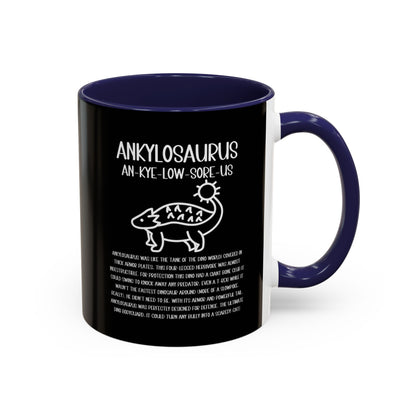 Cute Ankylosaurus Mug with Detailed White Graphic Amazing Gift for the Dino Lovers in your life