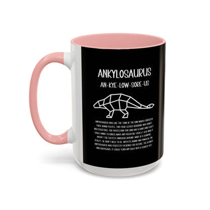 Polygon Ankylosaurus Mug with Detailed White Graphic Amazing Gift for the Dino Lovers in your life