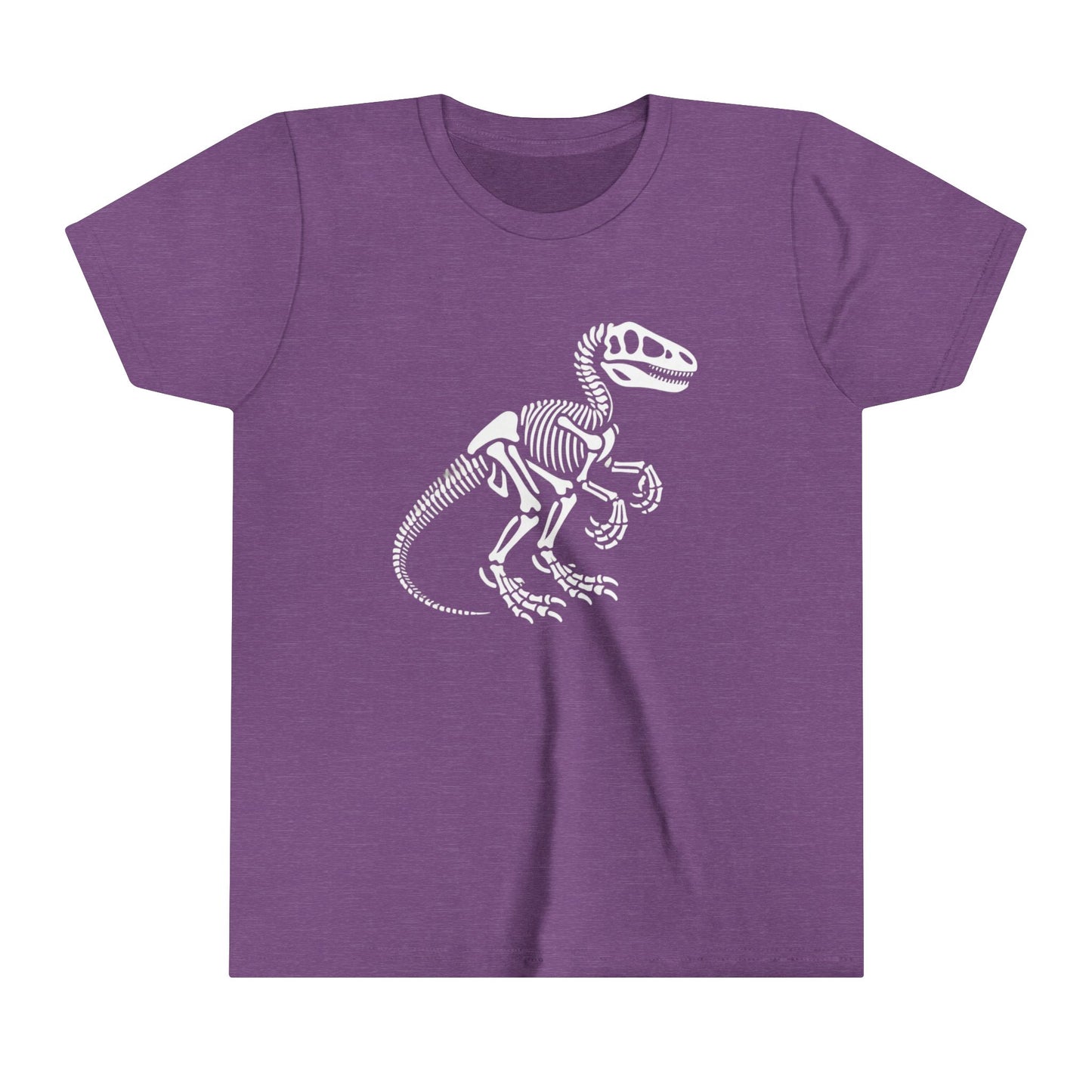 Youth Velociraptor Skeleton Tee – Bold Fossil Graphic for Dinosaur Lovers! 🦖🦴✨ - Unisex Jersey Short Sleeve Tee Super Comfy Dino T-Shirt Gift