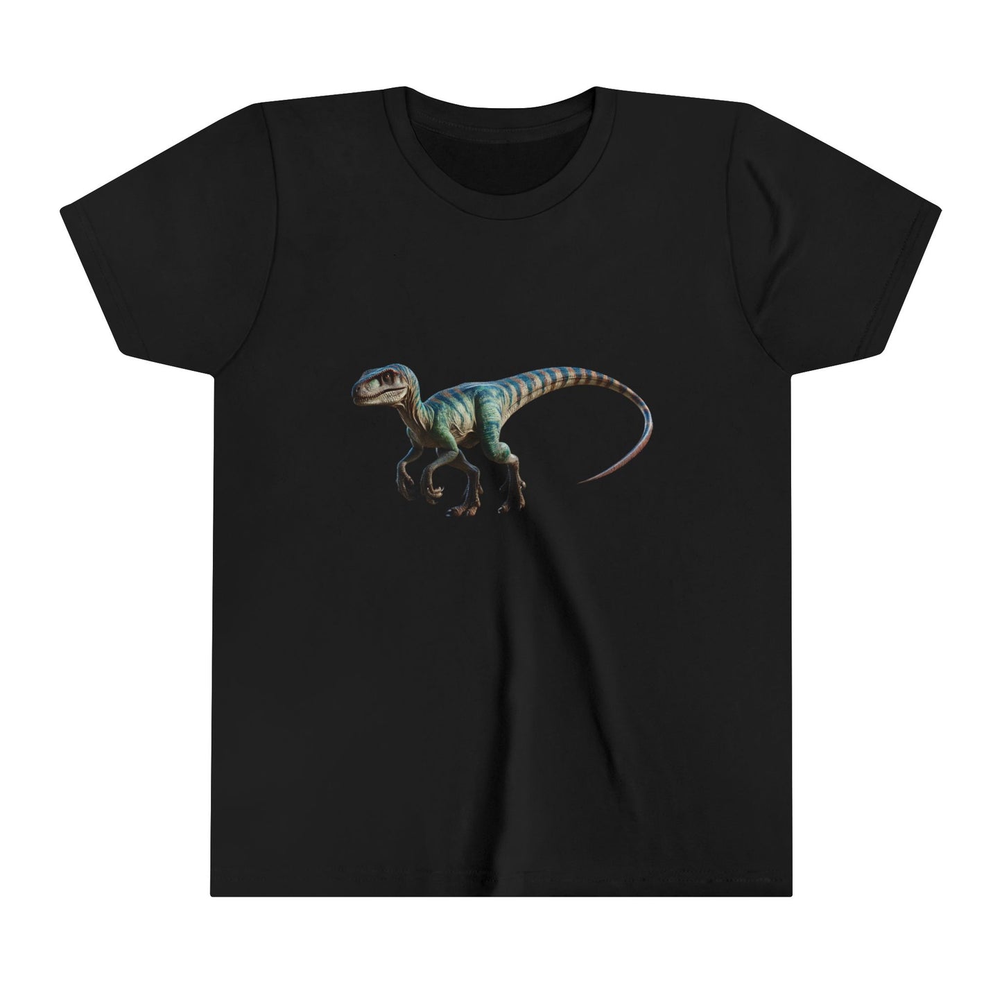 Youth Vibrant Velociraptor Adventure Tee – Unleash Your Inner Dino Explorer with Fierce Style! 🦖🌈 - Unisex Jersey Short Sleeve Tee Super Comfy Dino T-Shirt Gift