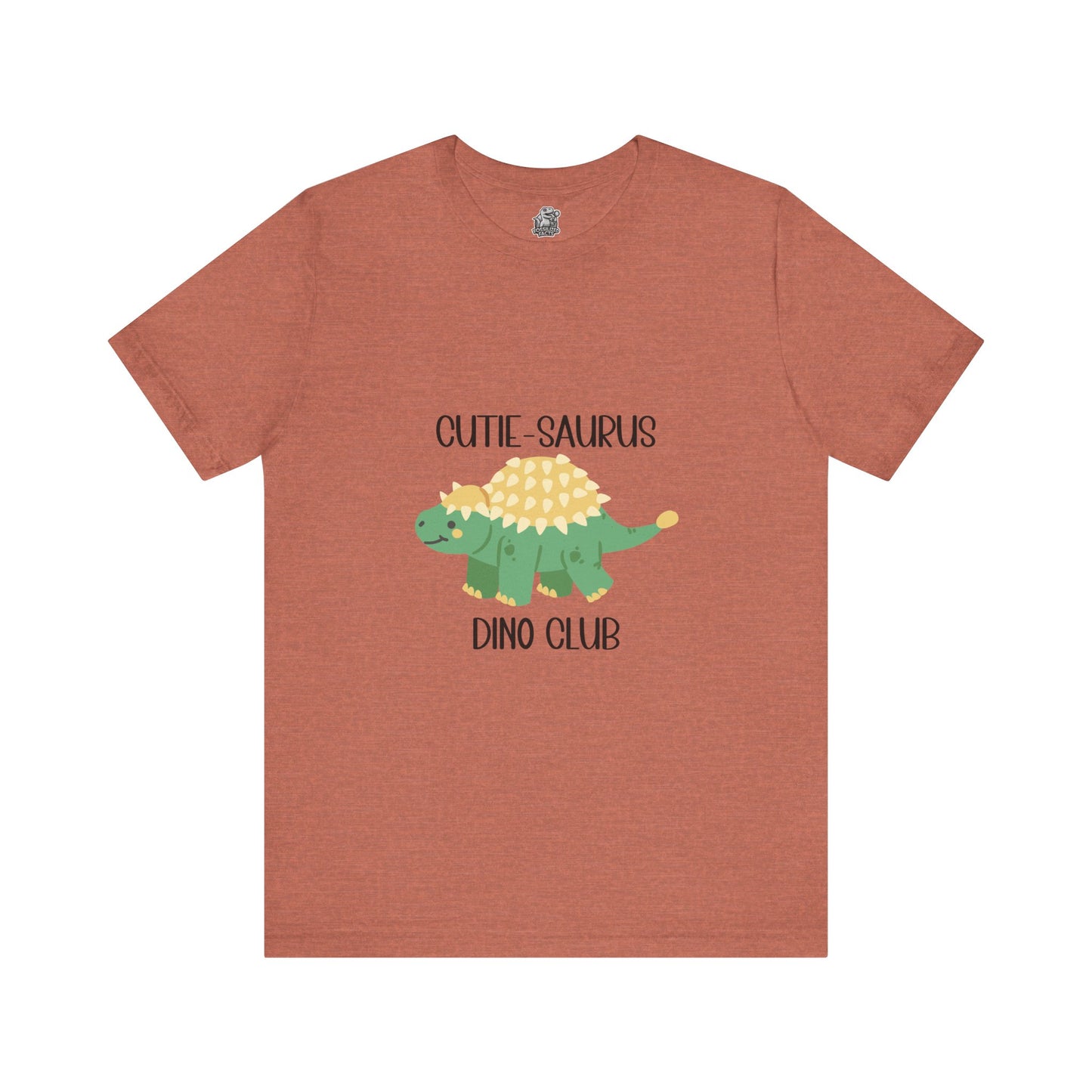 Ankylosaurus Cutie Saurus Dino Club Green - Black Graphic - Unisex Jersey Short Sleeve Tee Super Comfy Dino T-Shirt Gift