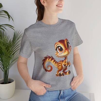 Whimsical Velociraptor - Unisex Jersey Short Sleeve Tee Super Comfy Dino T-Shirt Gift