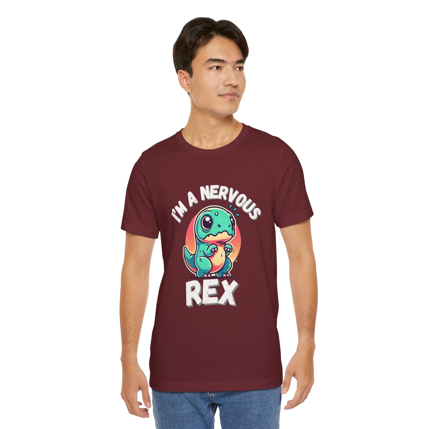 I’m a Nervous Rex Unisex T-Shirt – Cute & Funny Dinosaur Design for Dino Lovers