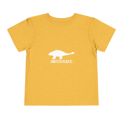 Toddler Ankylosaurus Black Graphics - Unisex Jersey Short Sleeve Tee Super Comfy Dino T-Shirt Gift