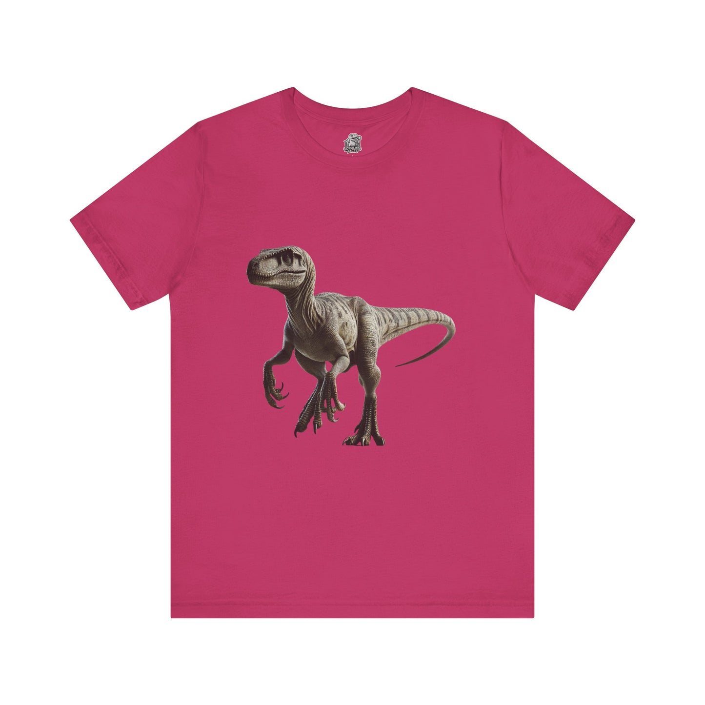 Brown Tone Theatrical Velociraptor - Unisex Jersey Short Sleeve Tee Super Comfy Dino T-Shirt Gift