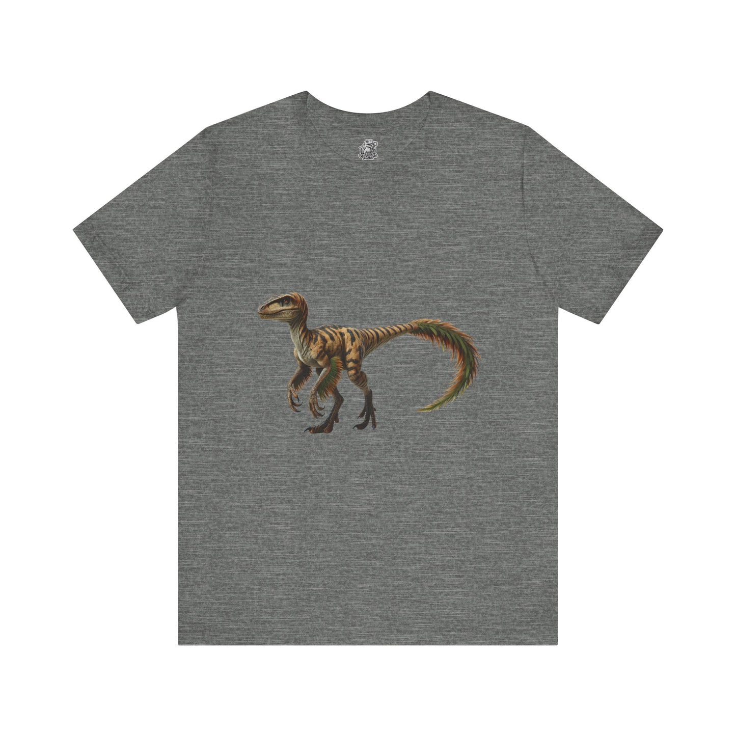 Wild & Feathered Velociraptor Tee – Bold Jungle Vibes and Fierce Dino Style! 🦖🌿🔥 - Unisex Jersey Short Sleeve Tee Super Comfy Dino T-Shirt Gift