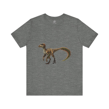 Wild & Feathered Velociraptor Tee – Bold Jungle Vibes and Fierce Dino Style! 🦖🌿🔥 - Unisex Jersey Short Sleeve Tee Super Comfy Dino T-Shirt Gift