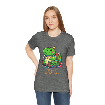 Merry Christmas - Tree Rex Kerry - Unisex Jersey Short Sleeve Tee Super Comfy Dino T-Shirt Gift