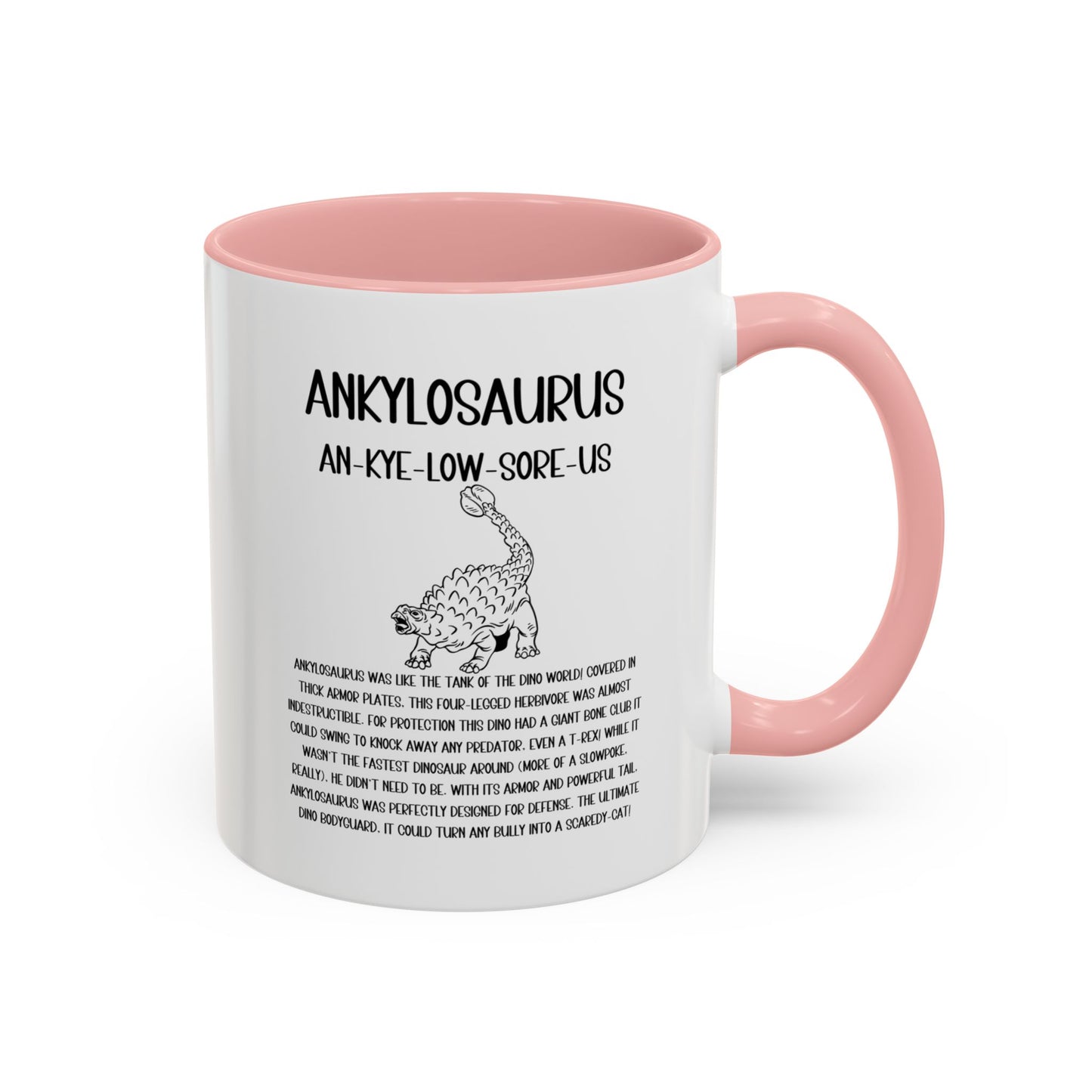 Defensive  Ankylosaurus Mug with Detailed Black Graphic Amazing Gift for the Dino Lovers in your life