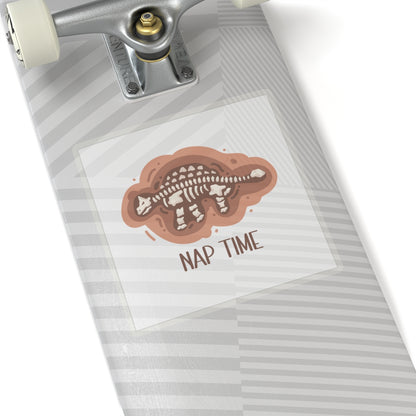 Nap Time - Ankylosaurus - Amazing Kiss-Cut Sticker Gift to dino decorate any surface