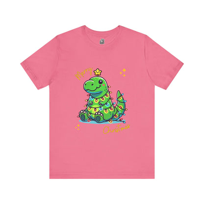 Tree Rex Merry Christmas Jerry - Unisex Jersey Short Sleeve Tee Super Comfy Dino T-Shirt Gift