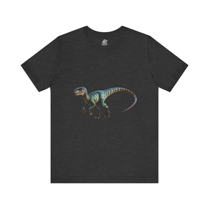 Vibrant Velociraptor Adventure Tee - Unisex Jersey Short Sleeve Tee Super Comfy Dino T-Shirt Gift