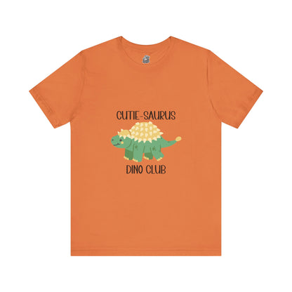 Ankylosaurus Cutie Saurus Dino Club Green - Black Graphic - Unisex Jersey Short Sleeve Tee Super Comfy Dino T-Shirt Gift