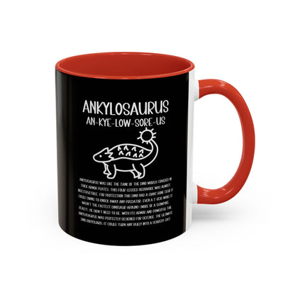 Cute Ankylosaurus Mug with Detailed White Graphic Amazing Gift for the Dino Lovers in your life