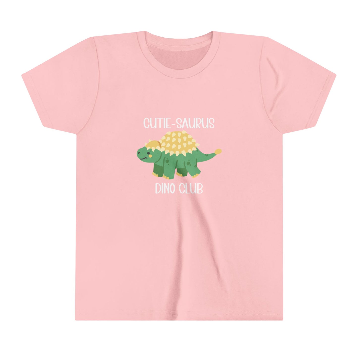 Youth Ankylosaurus Cutie Saurus Dino Club Green - White Graphic - Unisex Jersey Short Sleeve Tee Super Comfy Dino T-Shirt Gift