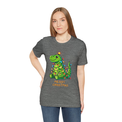 Merry Christmas - Tree Rex Devan - Unisex Jersey Short Sleeve Tee Super Comfy Dino T-Shirt Gift